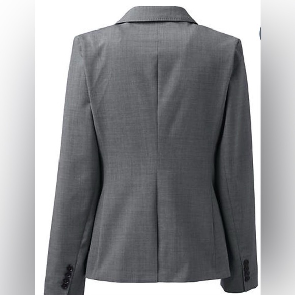 NWT WASHABLE WOOL BLEND TWO BUTTOM TRADITIONAL BLAZER BY LANDS END ❤️FULLY LINED - Picture 5 of 12